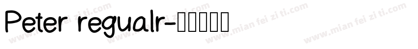 Peter regualr字体转换